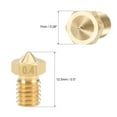 thumbnail image 2 of Boquilla de impresora 3D Unique Bargains de 0.4mm con rosca M6 para extrusor V5 V6 de 1.75mm, 5 piezas de latón, 2 of 3