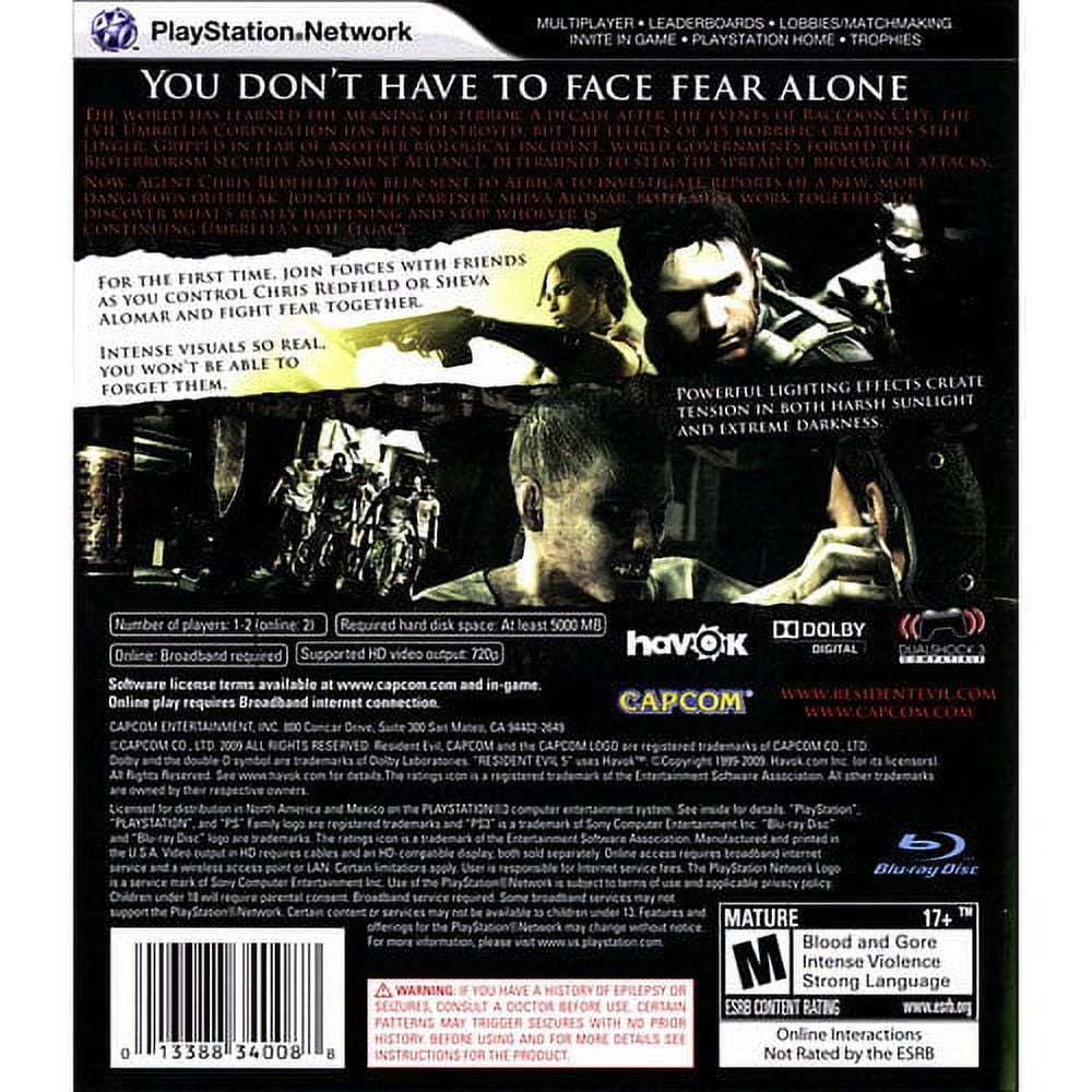 Resident Evil 5 Standard Edition PlayStation 4 56030 - Best Buy
