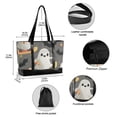 thumbnail image 2 of FORMRS Canvas Laptop Tote Bag for Women with 15.6" Computer Compartments Shoulder Handbag, Cute Ghosts, 2 of 7