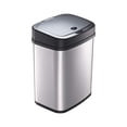 thumbnail image 2 of DZT-12-5 Bedroom or Bathroom Automatic Touchless Infrared Motion Sensor Trash Can, 3 Gal 12L, Stainless Steel Base (Rectangular, Black Lid), 2 of 10