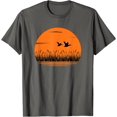 thumbnail image 1 of Ducks Flying at Sunset Over Sea Beautiful Animal Bird Nature T-Shirt, 1 of 1