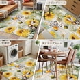 thumbnail image 6 of 2.7x5 Area Rugs, Sunflower Bee Non-Skid Rubber Backing Large Rectangle Rugs - Living Room Bedroom Home Office, Vintage Summer Botanical Farmhouse Indoor Floor Mat Carpets Washable Rug, 6 of 9