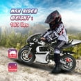 thumbnail image 6 of Mini Gas Power Pocket Bike for Kids Motorcycle, 40CC 4-Stroke Ride on Toys, Dual Brake, Max Speed 20 Mph, Max Weight 165 LB, Age 8+, 6 of 7