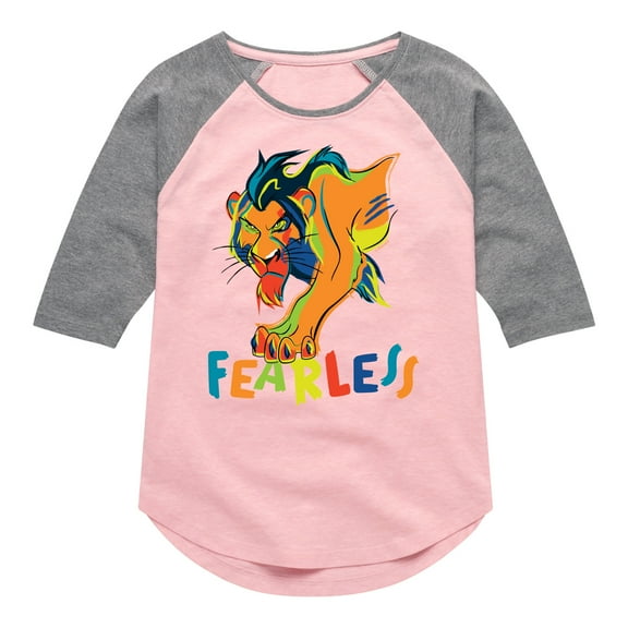 The Lion King - Scar - Fearless - Toddler & Youth Girls Raglan Graphic T-Shirt