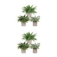 thumbnail image 4 of Ounissouiy Flores artificiales de plástico para decoración del hogar, aspecto realista elegante, plantas falsas en maceta, 3 uds. TZ055 2Conjunto, 4 of 6