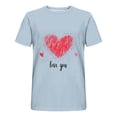 thumbnail image 4 of Camisas de Manga Larga para Hombres Imprimir Casual Cuello Redondo Blusa de Manga Corta, Camisas de Lino para Hombres, 4 of 8