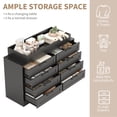 thumbnail image 6 of Baby Changing Dresser w/Power Outlet & Safety Rail, 8-Drawer Storage Organizer, Convertible Nursery Dresser with Anti-Tip Strap, 6 of 8