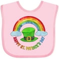 thumbnail image 3 of Inktastic Happy St. Patrick's Day Rainbow and Hat Boys or Girls Baby Bib, 3 of 4