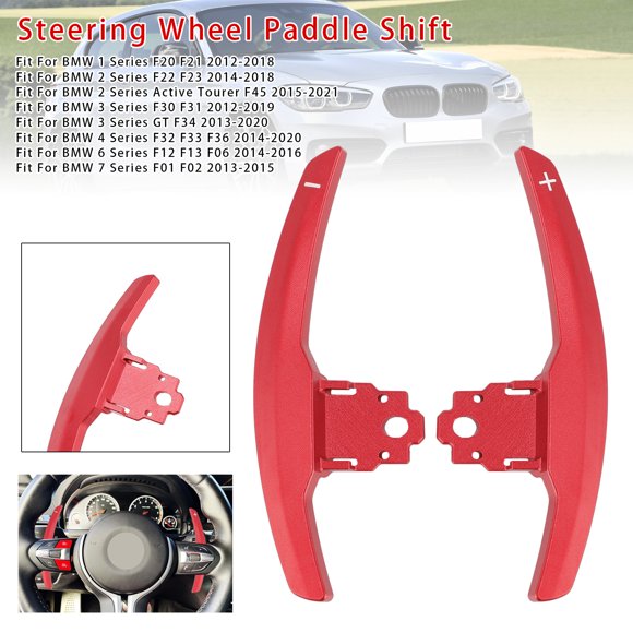 Paddle Shifter Extension For BMW F Series F30 F31 F32 F10 X3 X5 Aluminium Red