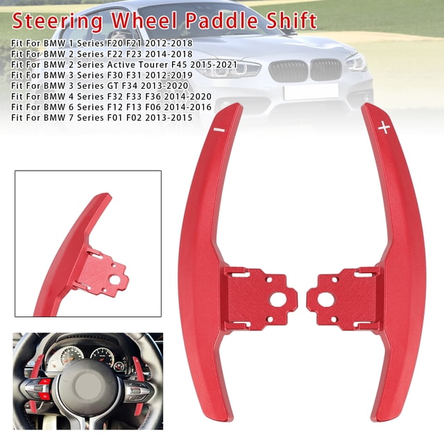 Paddle Shifter Extension For BMW F Series F30 F31 F32 F10 X3 X5 Aluminium Red