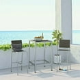 thumbnail image 3 of Modway Shore Outdoor Patio Aluminum Set Of 2 Armless Bar Stool In Silver Gray, 3 of 8