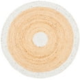 thumbnail image 2 of SAFAVIEH Braided Carina Bordered Reversible Area Rug, Light Gray/Natural, 4' x 4' Round, 2 of 10