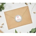 thumbnail image 2 of Darling Souvenir Round 45 Pieces Flamingo Love Thank You Stickers Personalized Bride Groom Names And Date Envelope Seals-Black, 2 of 4