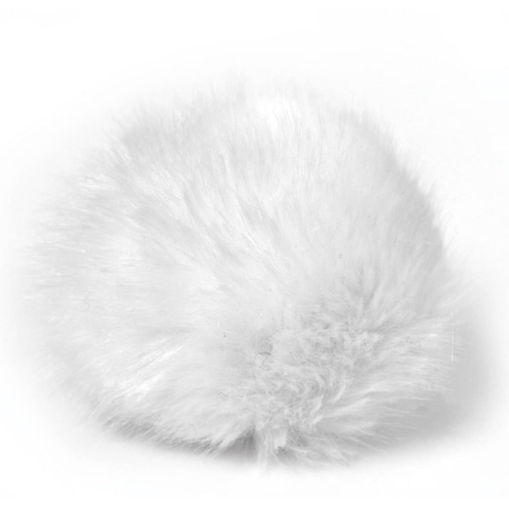 Bernat Faux Fur Pompom, White Rabbit