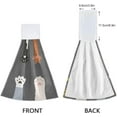 thumbnail image 4 of GZHJMY Kitchen Hanging Hand Towels for Bathroom Decorative with Hanging Loop Colorful Fluffy Cat Paws Set of 2 Soft Absorbent Funny, 4 of 7
