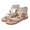 Khaki, variant on VerPetridure Women's Sandals Summer Casual Roman Flat Sandals