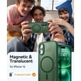 thumbnail image 2 of Magnetic Case for iPhone 16 Pro Max with Full Camera Protection [Compatible with Magsafe] [Translucent Matte] Protective Phone Case, Hot Pink, 2 of 5