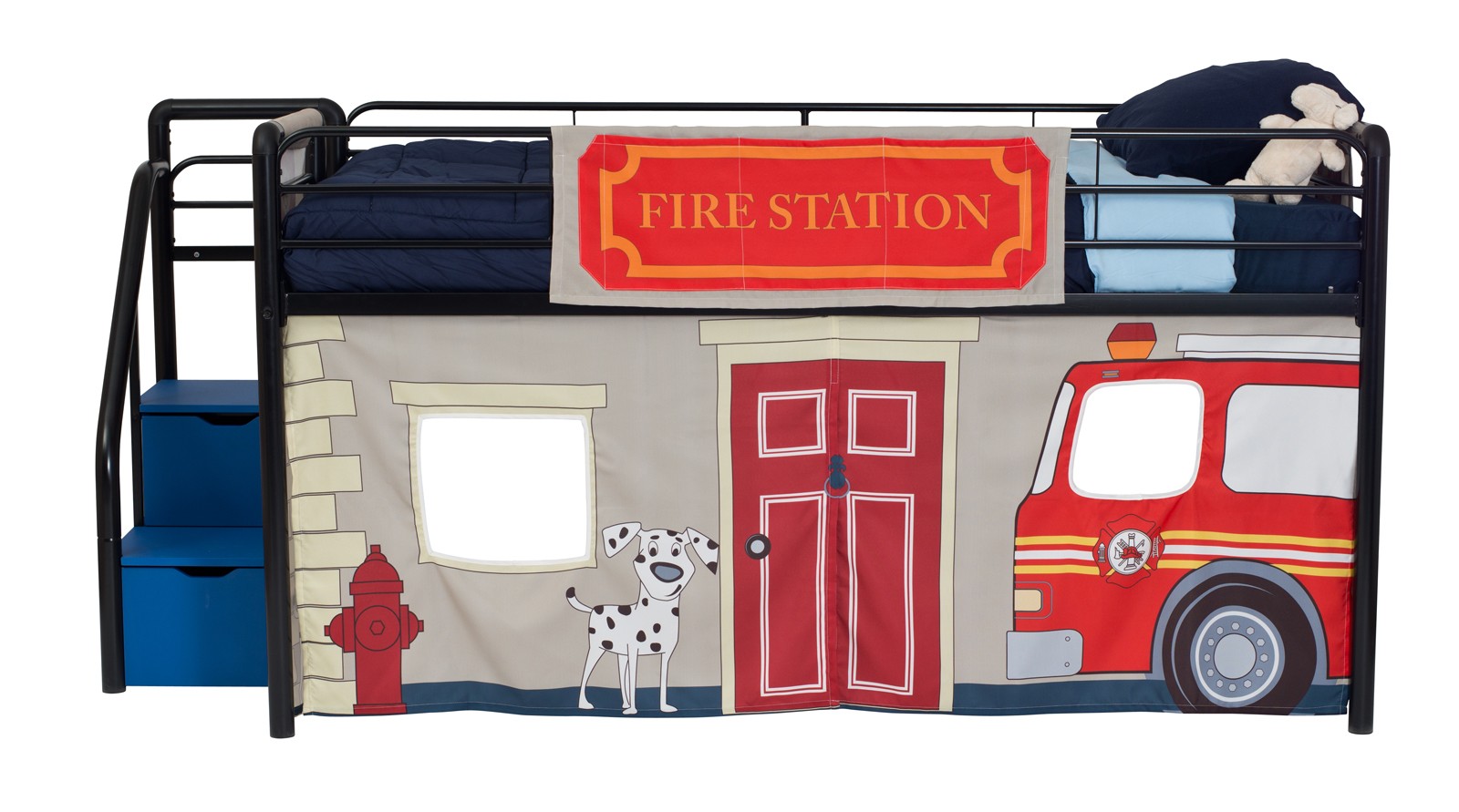 DHP Fire Department Curtain Set for Junior Loft Bed - image 5 of 11