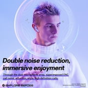 ACEFAST TWS Wireless Bluetooth Earbuds Bass Stereo Noise Reduction Headset with Mic in Ear Headphones for Iphone/Android (Ice Blue)