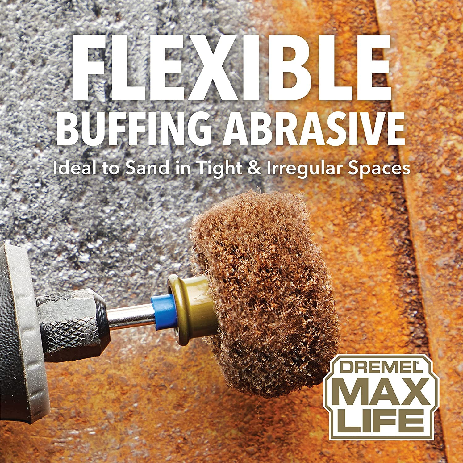 Dremel Max Life EZ511HP 2" Abrasive Buffs (180 Grit & 280 Grit), Rotary Tool Accessory for Wood, Plastic, & Metal, 2 Pieces
