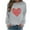 A_ Gray, variant on Valentines Crewneck Pullover Shirts Women Long Sleeve Love Heart Sweatshirts Graphic Lover Gift Pink XXL