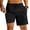 AB287 Black, variant on Men'S Double Layer Shorts Solid Color Elastic Waist Straight Leg Shorty Soft Casual Mens Summer Athletic Gym Shorts Khaki Size S