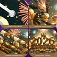 thumbnail image 4 of Golden Theme Happy New Year Banner Crown Decoration 2026 New Year Display Balloon Design Firework Pattern New Year Backdrop for New Year Party 2026 Celebration New Year Eve, 4 of 9