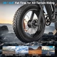 thumbnail image 5 of 20"×4.0 Fat Tire Electric Mountain Bike for Adults, 1500W Peak Dual Motor, 48V 15Ah Removable Battery, UL2849 Certified Off-Road E-Bike, 5 of 7