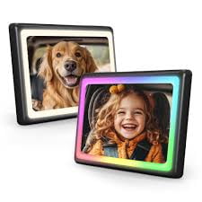 Baby Car Seat Mirror – Large Adjustable Backseat Safety Mirror (Color Border)