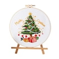 thumbnail image 3 of KLKCMS Christmas Embroidery Kit, Needlepoint Cross Stitch Kits, including Threads Hoop A, 3 of 9