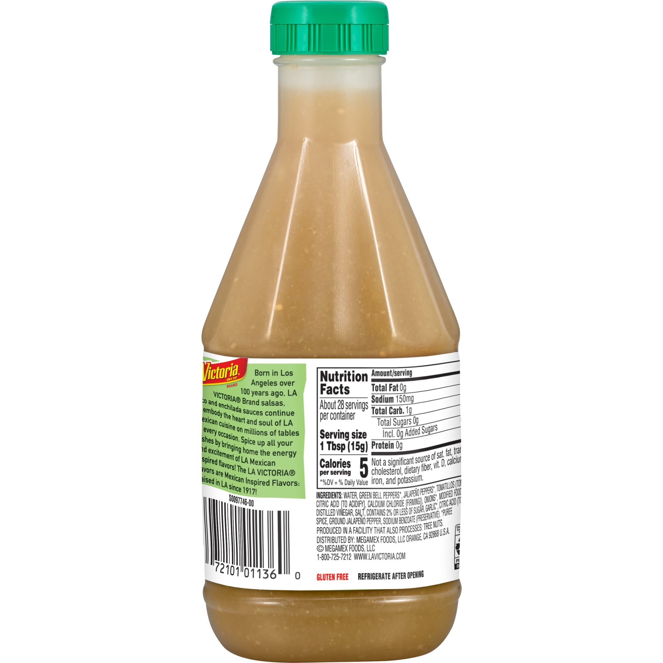 (2 pack) LA VICTORIA Green Taco Sauce, Mild, 15 oz Plastic Bottle