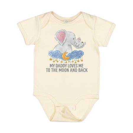 

Inktastic My Daddy Loves Me to the Moon and Back Boys or Girls Baby Bodysuit