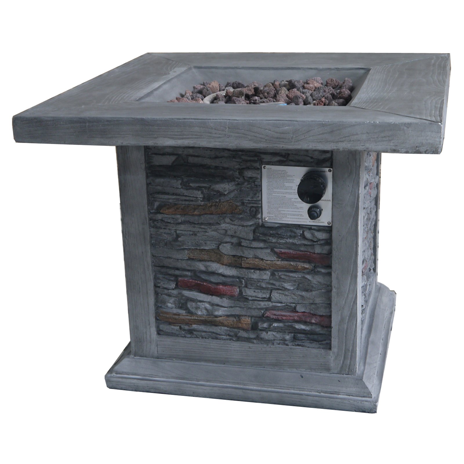 Guanacaste Gray Stone Gas Outdoor Firepit by Crawford & Burke Corporation