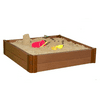 Frame It All Tool-Free Classic Sienna 4ft. x 4ft. x 11in. Composite Square Sandbox Kit - 2" profile