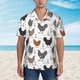 thumbnail image 4 of Fotbe Retro Rooster Hawaiian Shirt for Men Unisex Summer Beach Casual Short Sleeve Cotton Linen Button Down Shirts-X-Large, 4 of 9