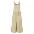 thumbnail image 5 of Utoimkio Women's Casual Jumpsuits Overalls Bib Solid Sleeveless Rompers for Women with Pockets, 5 of 6