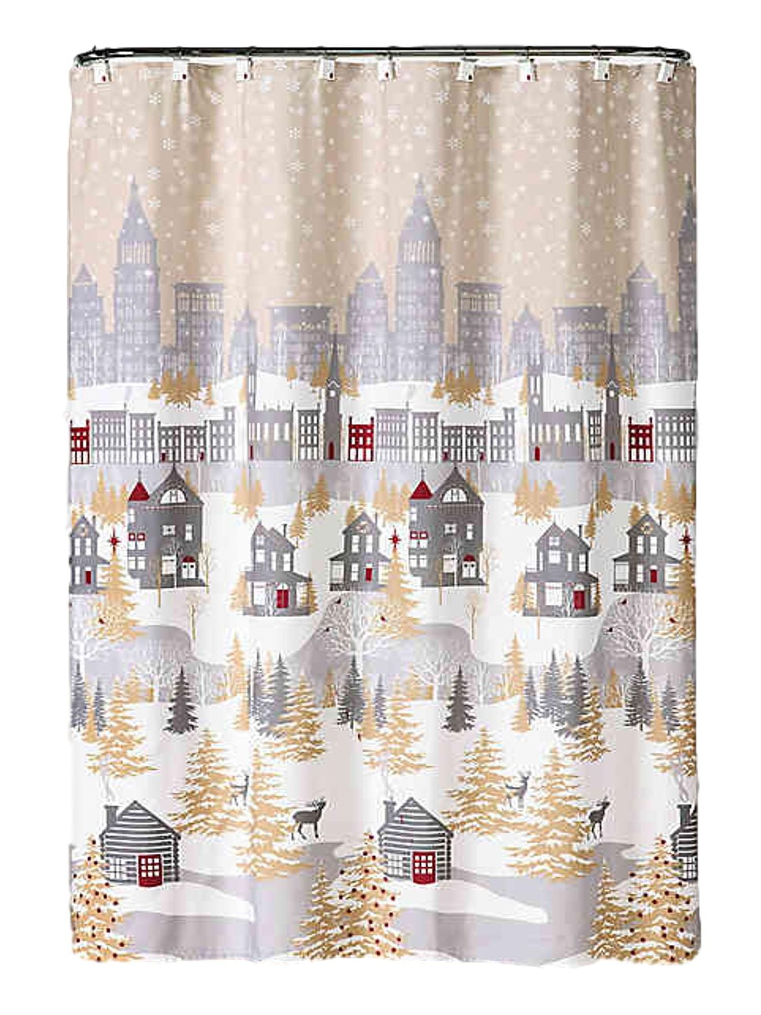 Winter Wonderland City Snow Holiday Village Christmas Shower Curtain Hook Set Walmartcom Walmartcom Winter Wonderland City Snow Holiday Village Christmas Shower Curtain Hook Set Walmartcom Walmartcom