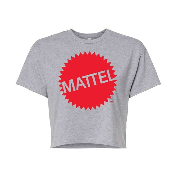 Mattel - Mattel Original Logo - Juniors Cropped Cotton Blend T-Shirt