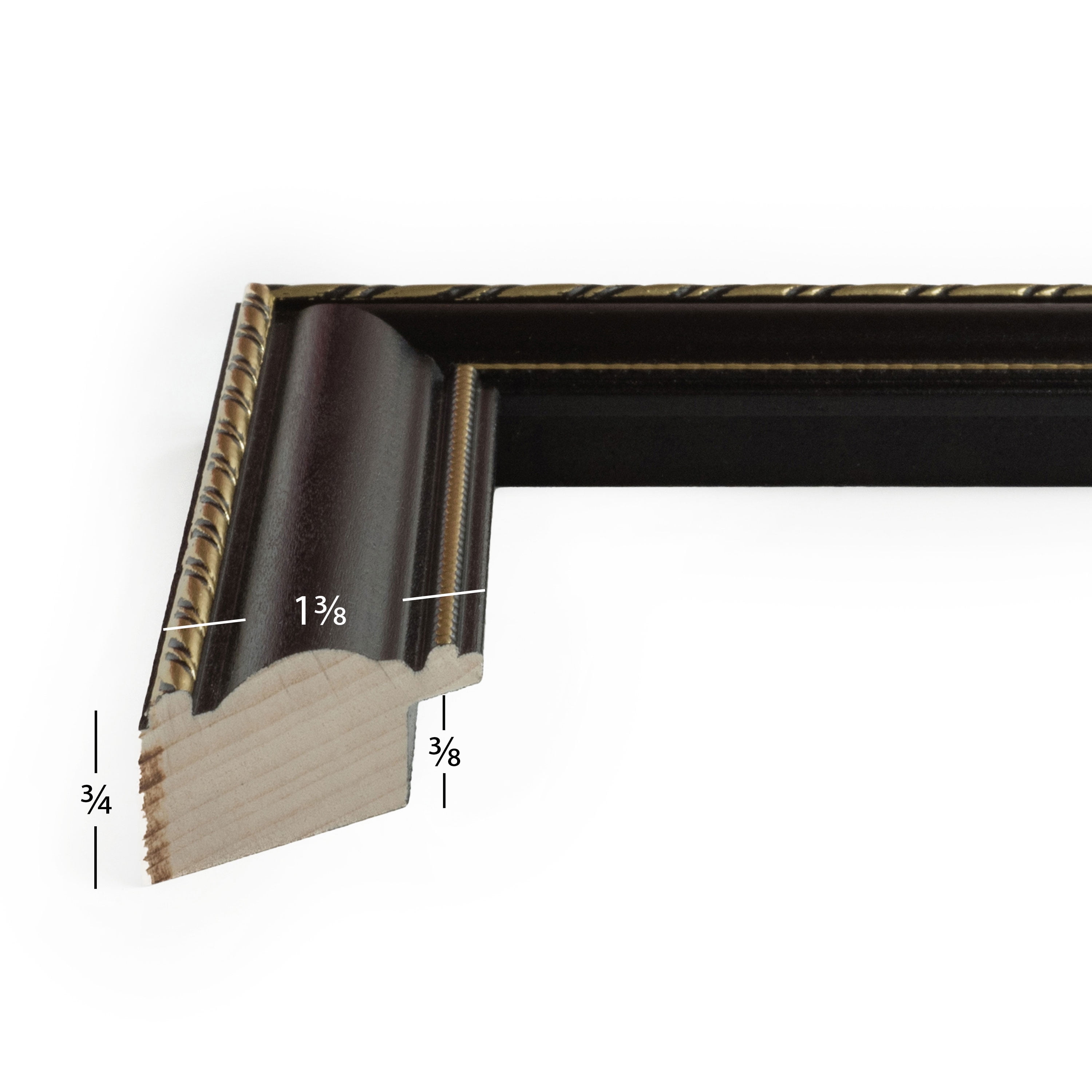 Craig Frames Victoria, 30x38 Picture Frame Matted for a 24x32 Photo, Ornate Black and Gold