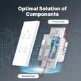 thumbnail image 2 of yeacher Tuya-Compatible Universal Smart WiFi Switch with Voice Control, Remote App Access, and Timer Functionality for Home Automation, 2 of 7
