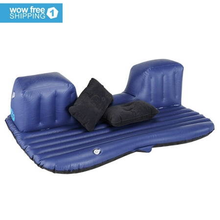 Tek Motion Premium Black PVC Car Travel Inflatable Mattress Air Cushion Backseat