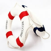 Hanging Lifebuoy Navy Style Hanging Foam Lifebuoy Nautical Welcome Aboard Decorative Ring Room Bar Home Decor