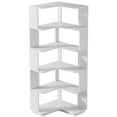 thumbnail image 3 of Topcobe 6-Tier Corner Bookshelf, 64.96" Corner Bookcase with Anti-Drop Panel, Indoor Furniture, Modern Furniture for Living Room, Silver Gray, 3 of 3