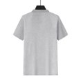 thumbnail image 5 of Men's Waffle Knit Polo Shirt Short Sleeve Collared Casual T-Shirt Comfortable & Breathable For Summer Daily Wear Stylish Tops,Light Gray,XL, 5 of 6