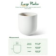thumbnail image 4 of BEMAY 12 Inch Ceramic Plant Pot, Large Indoor Outdoor Planter with Drainage Hole and Silicone Plug, White Flower Pot for Houseplants, Patio and Garden, 4 of 11