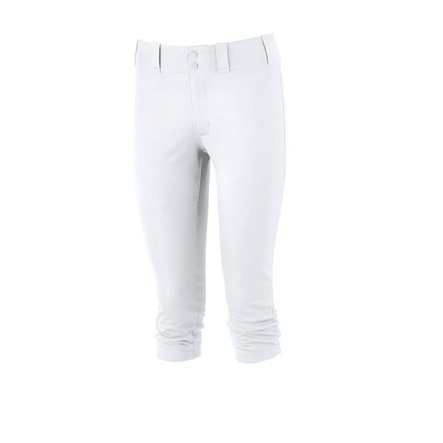 Pantalón de softball Mizuno Prospect para mujer, blanco, talla XS