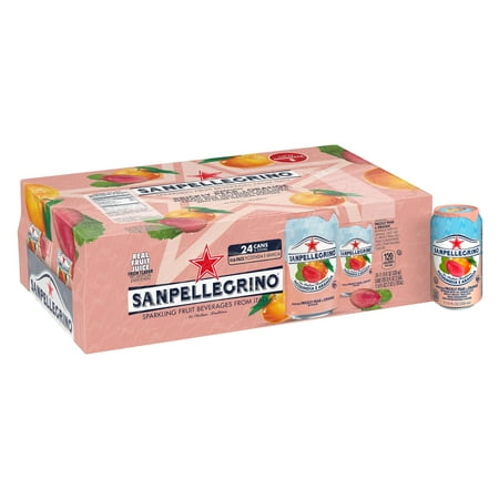 Sanpellegrino Prickly Pear and Orange Sparkling Fruit Beverage, 11.15 fl oz. Cans (24