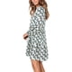 thumbnail image 4 of Vestido túnica Amoretu a cuadros de otoño con cuello en V plisado para mujer, 4 of 6