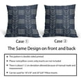 thumbnail image 6 of Navy Blue Decorative Pillow Covers 20x20 Inch Set of 2, Boho Cream Dots Herringbone Striped Pattern Bohemian Print Throw Pillow Cases Outdoor Cushion Covers Modern Farmhouse Sofa Couch Bed Decor, 6 of 6