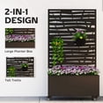 thumbnail image 4 of Outsunny Metal Planter Box with Trellis, 63" Twigs Cut-Out Privacy Planter, 4 of 10